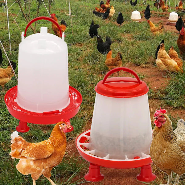 1.5kg / 3L Automatic Chicken Feeder and Drinker with Leg
