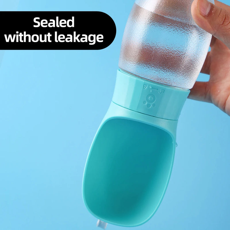 Botella de Agua Portátil para Mascotas con Bol Integrado