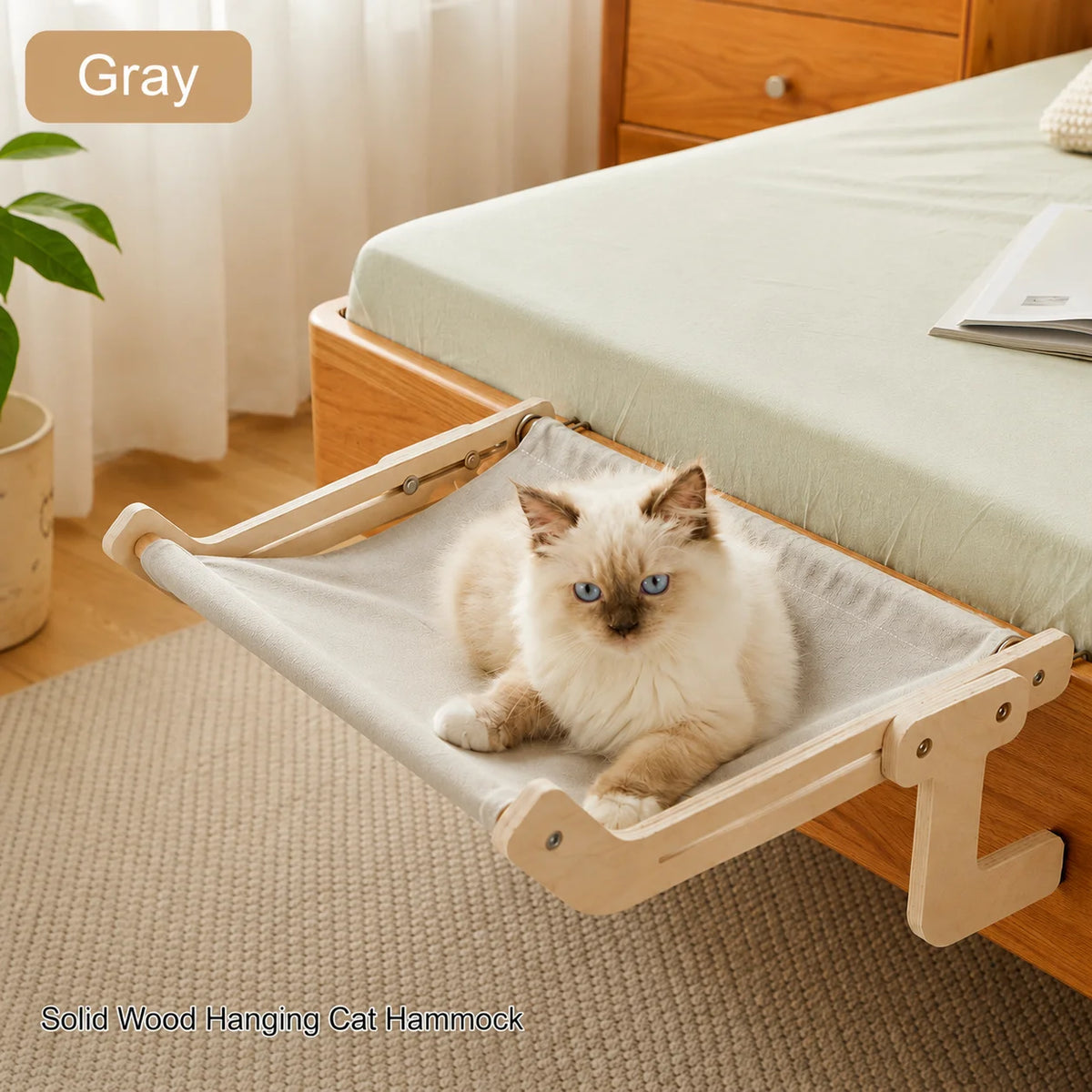 Hanging Cat Hammock Bed for Window or Balcony