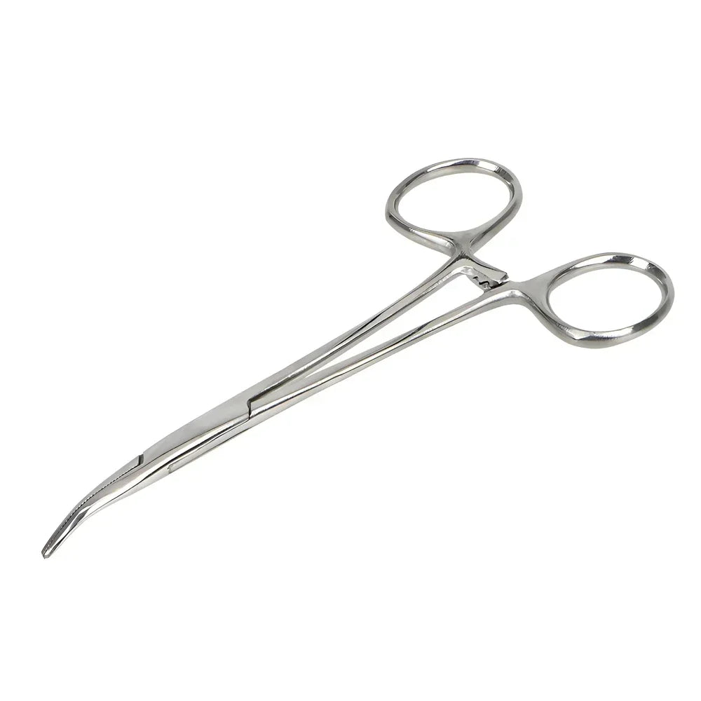 Stainless Steel Pet Grooming Tweezers with Curved Tip