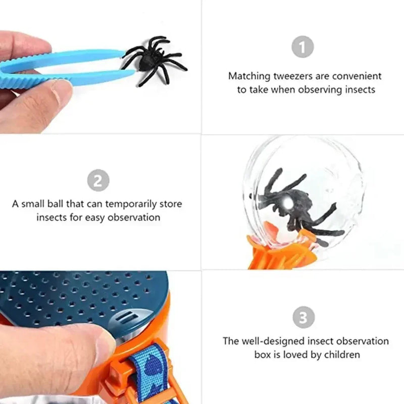 Insect Observation Box Kit with Magnifier for Outdoor Study