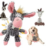 Plush Squeaky Donkey Dog Toy for Teething and Interactive Play