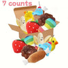 Ensemble de 7 Jouets en Peluche qui Grincent pour Chiots