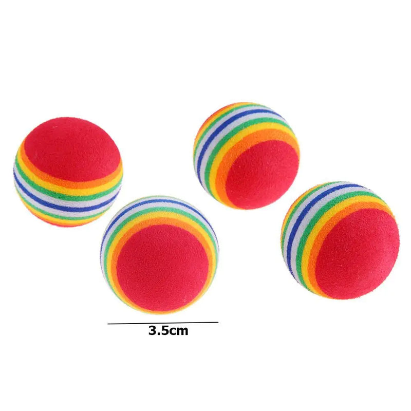 Balle Jouet Chat Arc-en-ciel - Balle à Hucher Interactive pour Mâchouiller