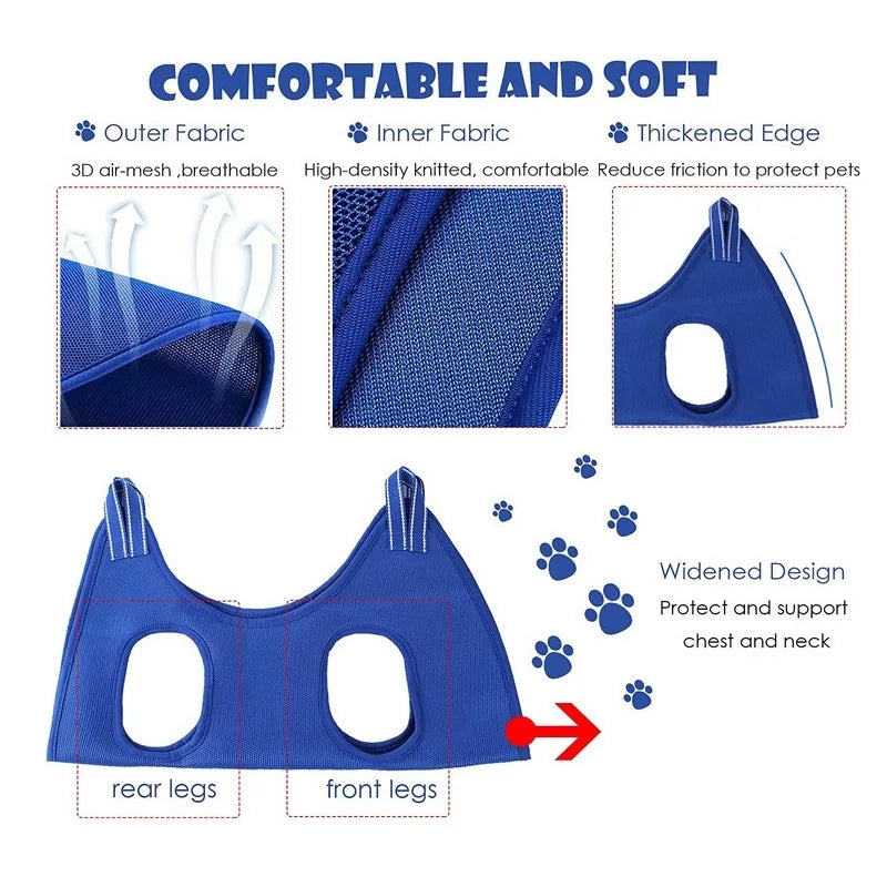 Pet Grooming Hammock for Nail Trimming and Bathing