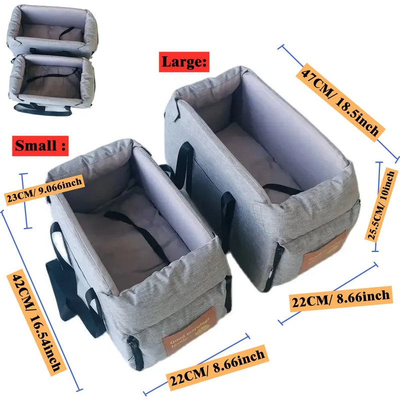 Cama Asiento Portátil para Perros en el Coche para Mascotas Pequeñas