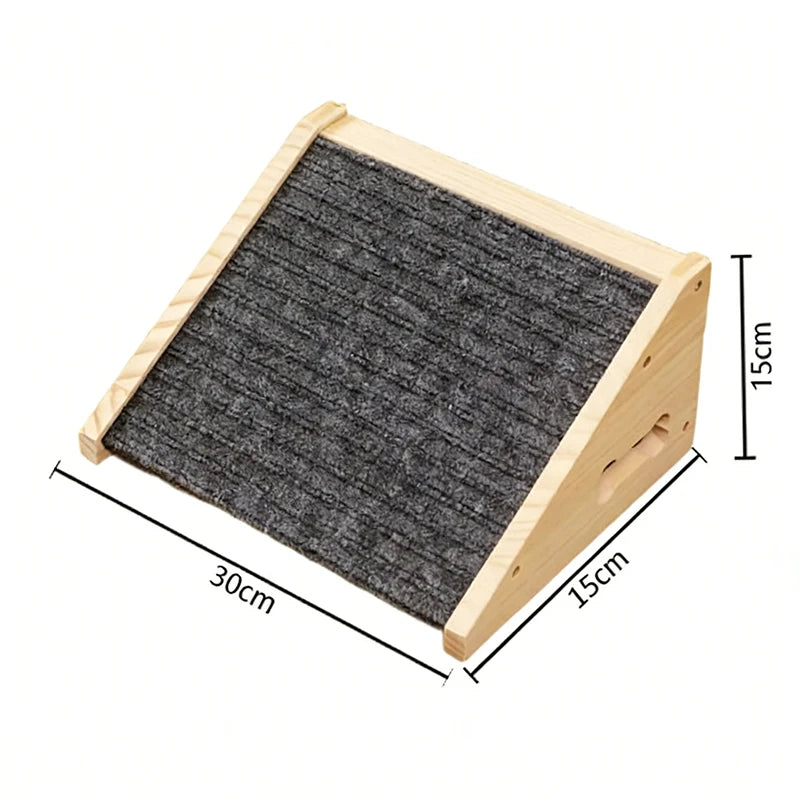 Solid Wood Pet Stairs with Non-Slip Steps for Small Dogs & Cats