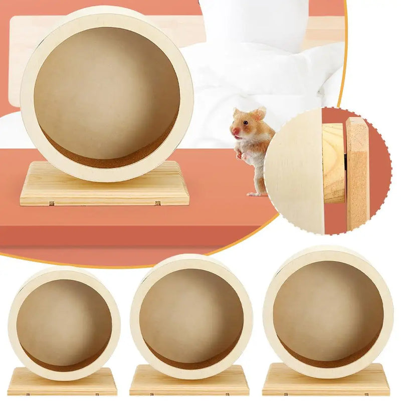 Golden Bear Wooden Hamster Running Wheel