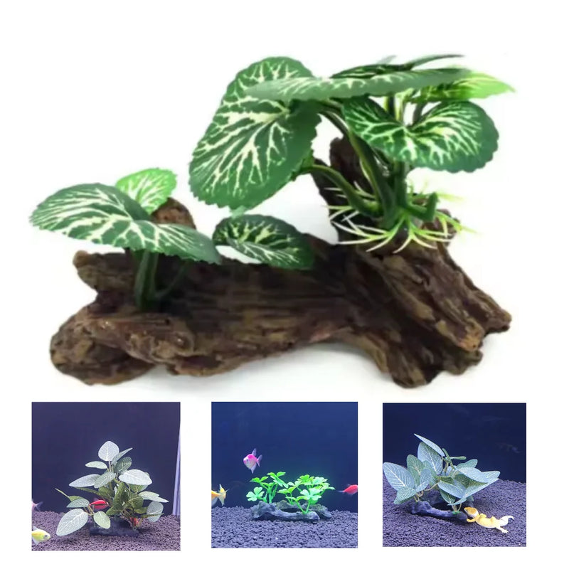 Artificial Aquarium Plant Decor - Turtle Tree Trunk Plastic