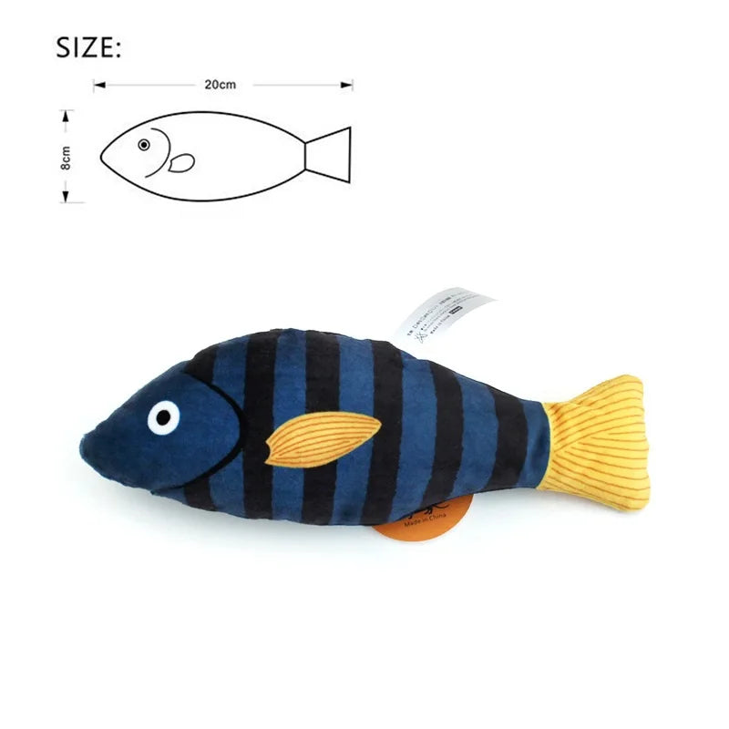 Jouet en Peluche Poisson à la Catnip pour Chats