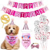 Pet Birthday Celebration Set with Hat Bandana and Bow Tie