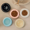 Ceramic Donut Cat Bowl with Anti-Slip Base