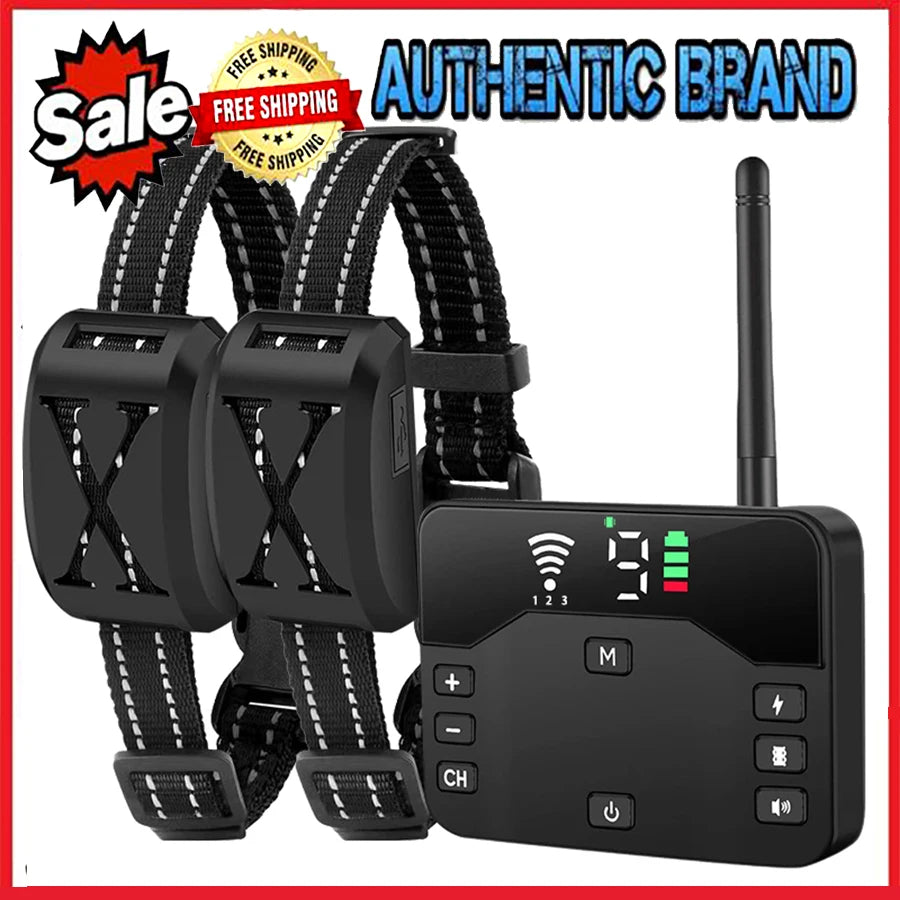 2-in-1 Wireless Dog Training Collar with Remote and Electric Fence