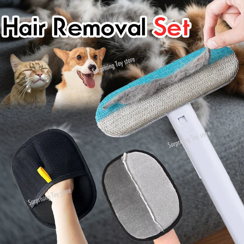 Reusable Double-Sided Pet Hair Removal Gloves