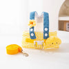 Denim Dog Harness and Leash Set with Matching Hat