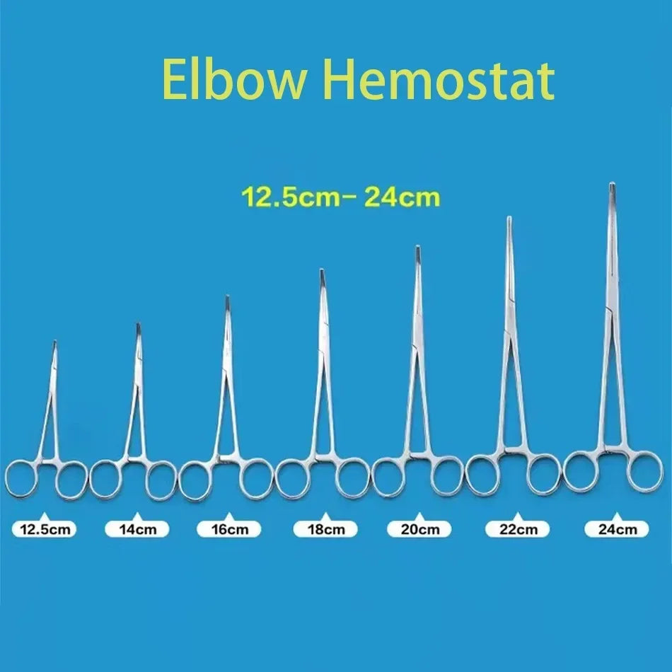 Stainless Steel Locking Hemostatic Forceps with Serrated Jaws