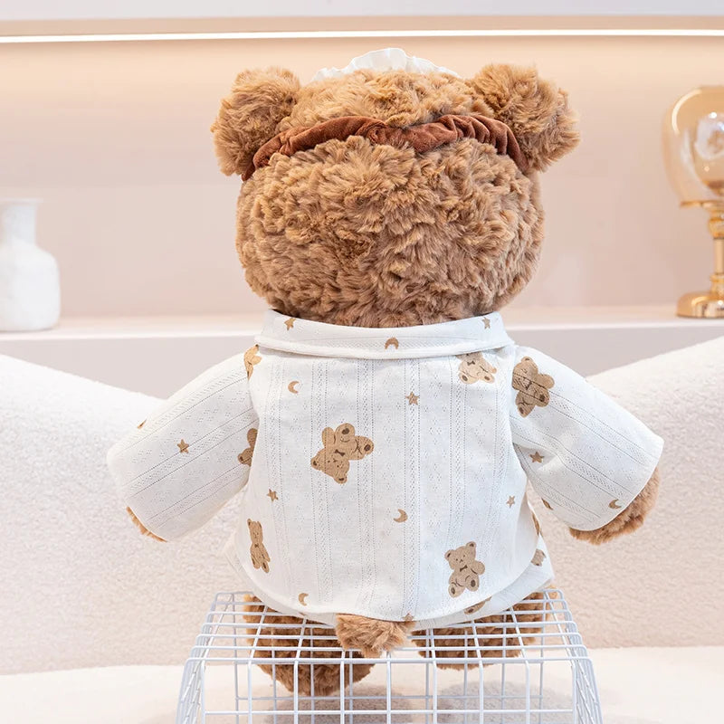 Cozy Pajama Bear Plush with Sleep Mask