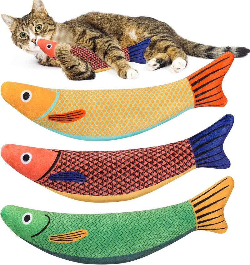 Jouet en Peluche Poisson à la Catnip pour Chats