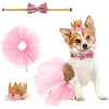 Pet Birthday Party Accessory Set with Bandana, Tutu Skirt & Hat