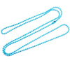 A set of ball necklaces, featuring gold and silver plating, laid out on a white background.