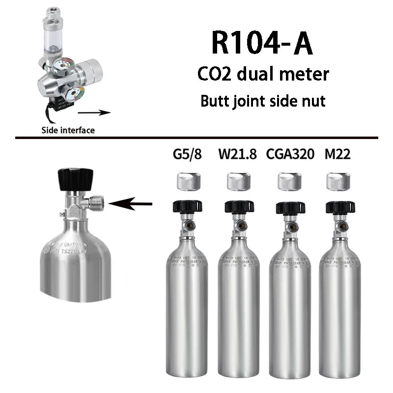 Digitaler CO2-Regulator für Aquarien mit Magnetventil und Blasenzähler