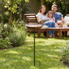 Rustic Iron Bird Feeder with Wide-Mouth Water Basin