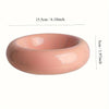 Ceramic Donut Cat Bowl with Anti-Slip Base