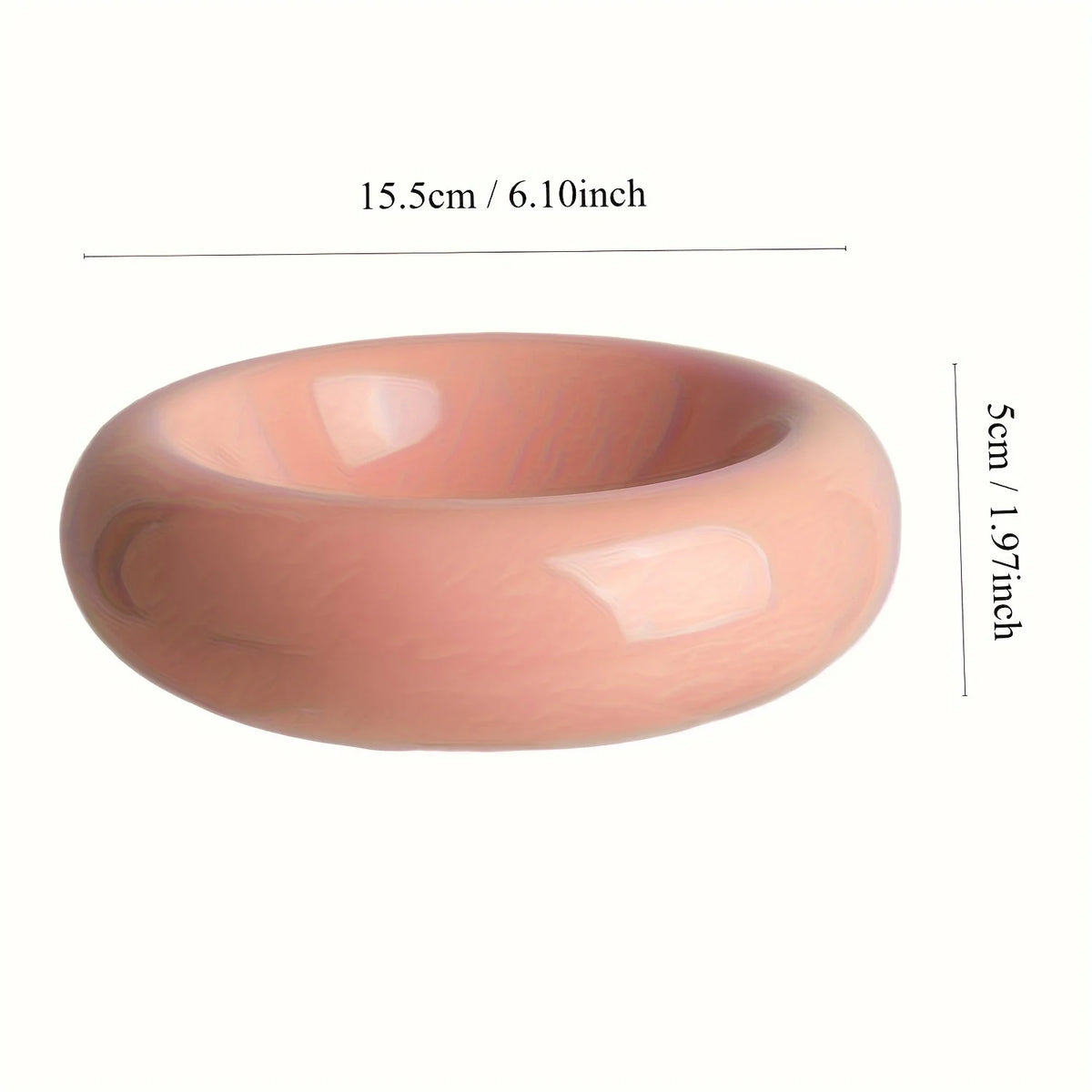 Ceramic Donut Cat Bowl with Anti-Slip Base