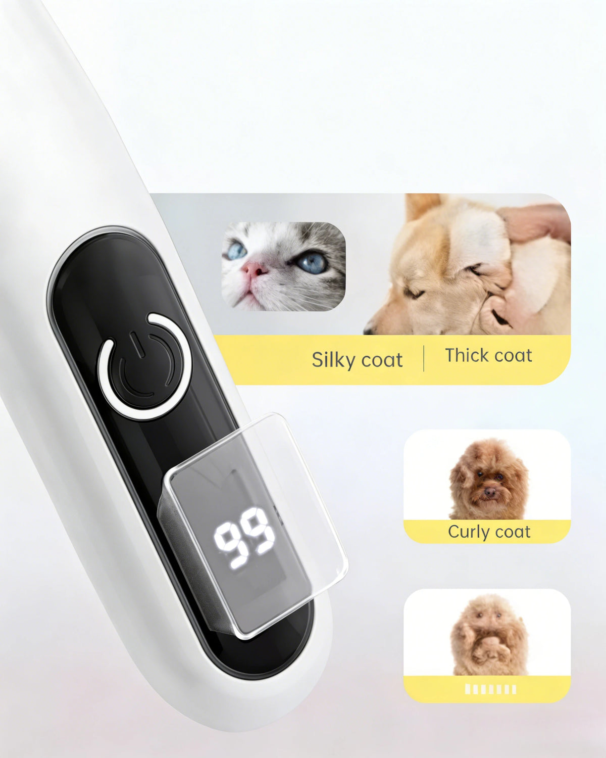 Quiet Mini Pet Hair Trimmer with Ceramic Blade