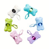 Bone-Shaped Pet Waste Bag Dispenser with Clip