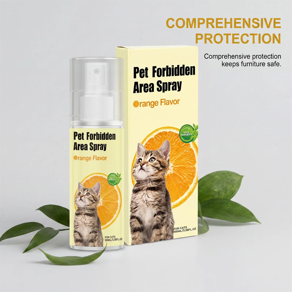 Gentle Cat Deterrent Spray for Furniture Protection