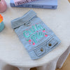 Charming Denim Jacket for Small Dogs with Playful Prints
