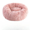 Cozy Plush Round Pet Bed with Detachable Washable Cover