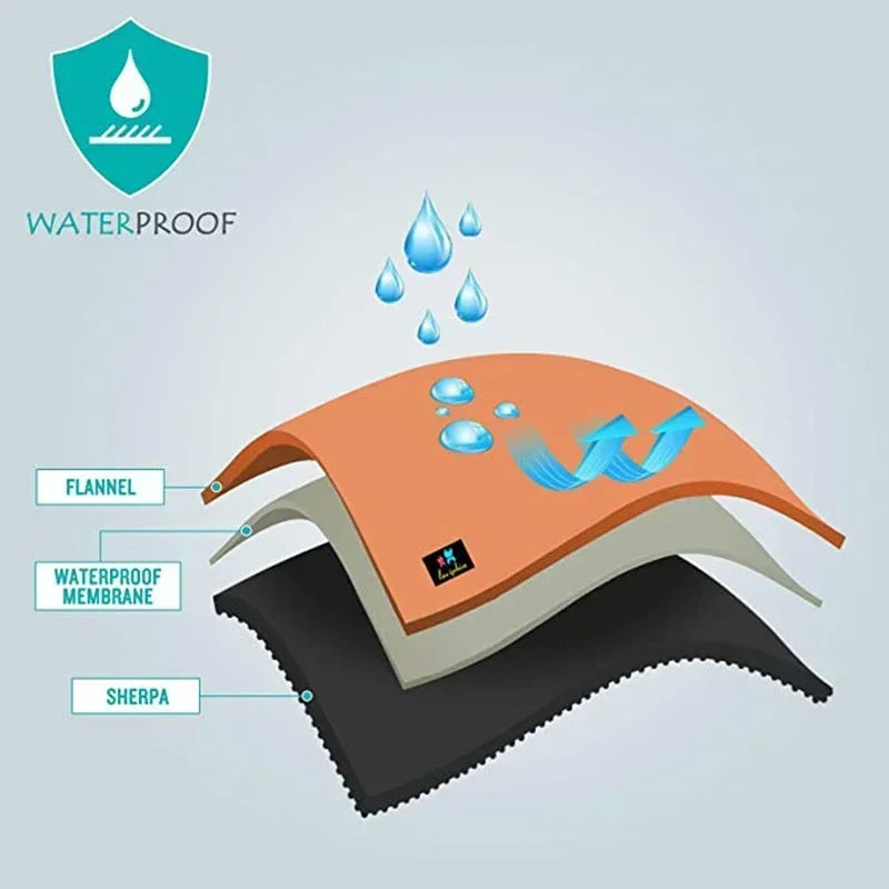 Luxury Shaggy Waterproof Blanket with Microfibre Fleece