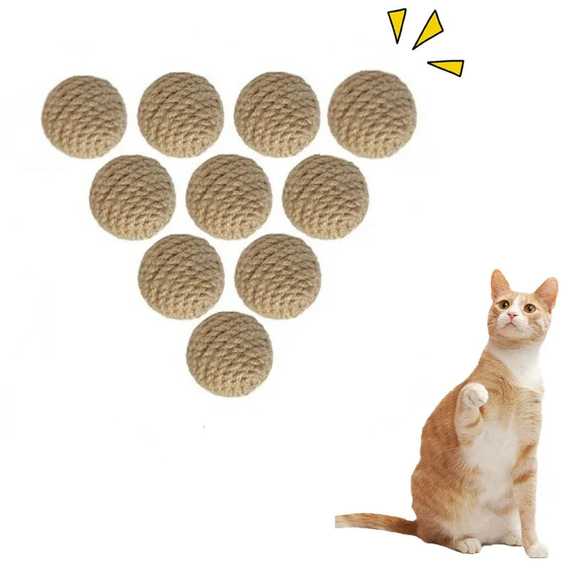 Pelotas de Juguete para Gatos con Cascabel de Sisal