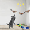 Realistisch wirkender Plüsch-Vogel-Katzenspielzeug mit Federn