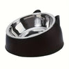 Ergonomic Elevated Cat Bowl with Inclined Stainless Steel Design