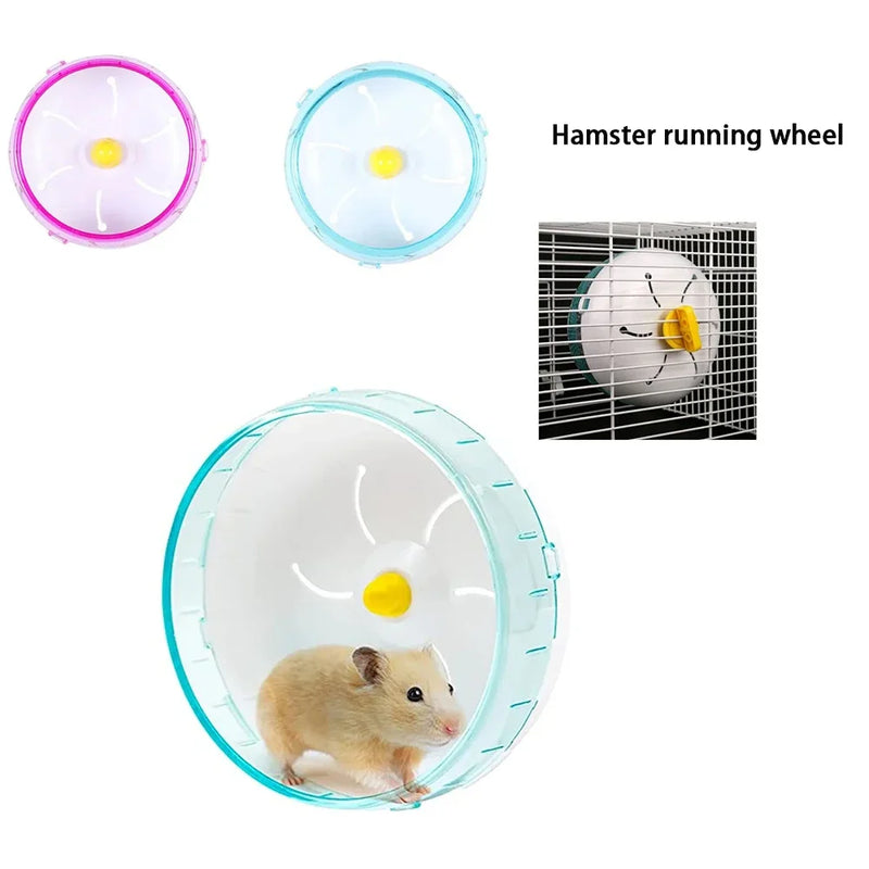 Hamster Wheel Running Disc Toy - Silent Transparent Rotating Wheel