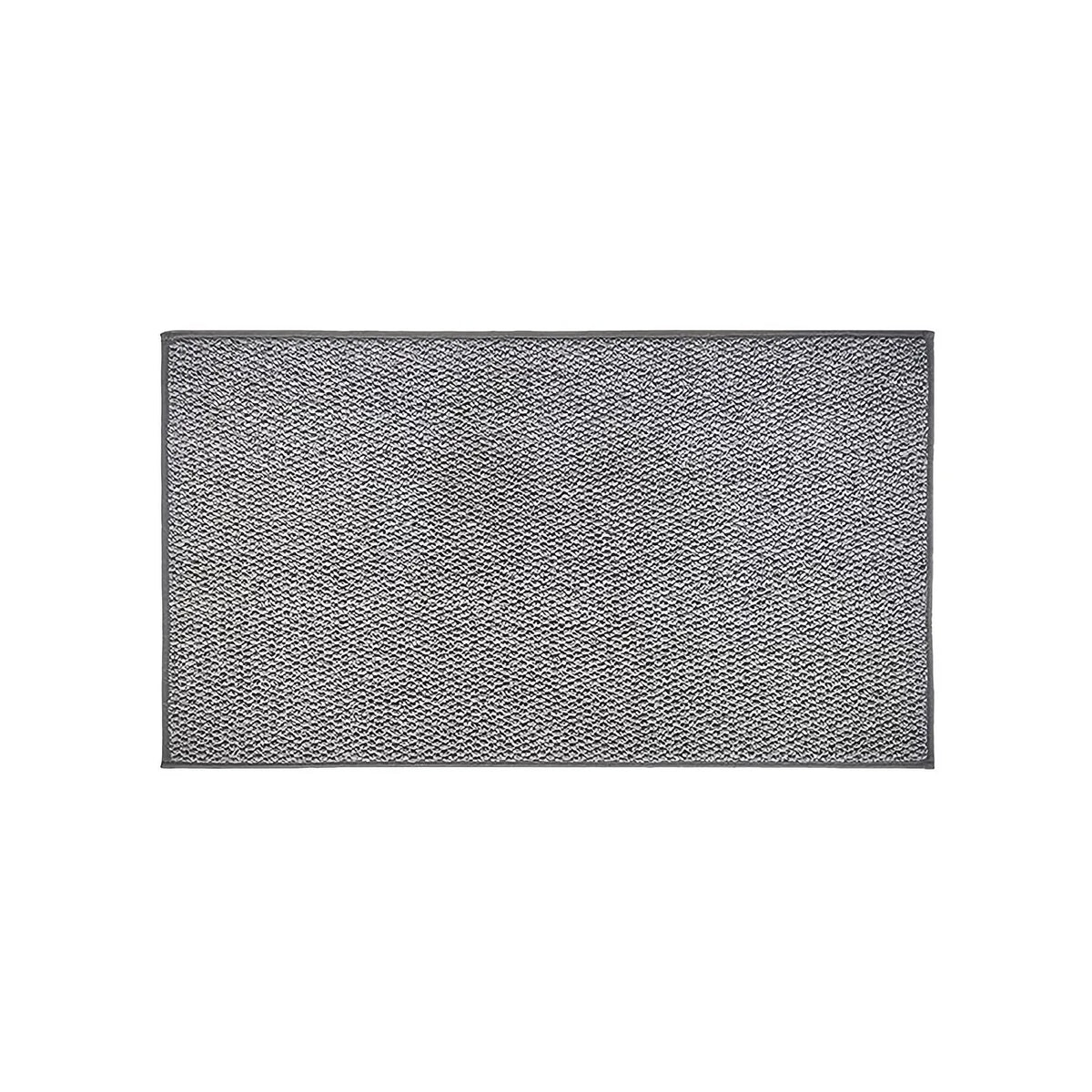 A rectangular gray faux sisal cat scratching mat with a woven texture and non-slip backing.