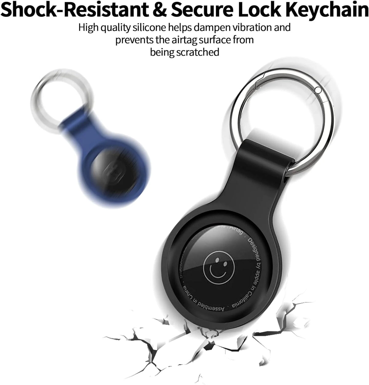 Silicone AirTag Case with Keychain