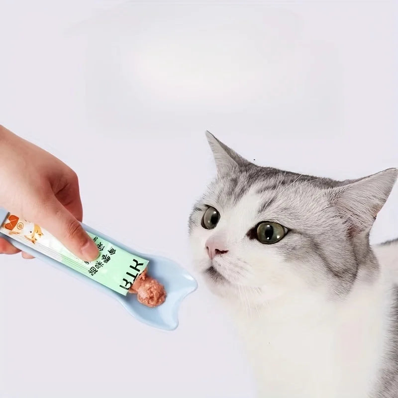 Cat Strip Squeeze Spoon Feeder for Lickable Treats
