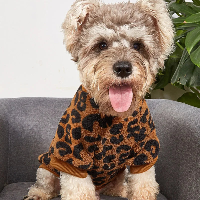 Leopard Print Dog Pullover Sweater