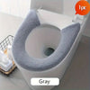 Plush Non-Slip Toilet Seat Cover with Thermal Fleece Lining