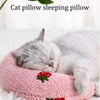 Super Soft Half Donut Cat Bed Pillow for Neck Support and Relaxation