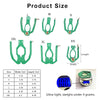 Diagram showing various sizes of an adjustable parrot harness and elastic leash set labeled from L to 2XL.