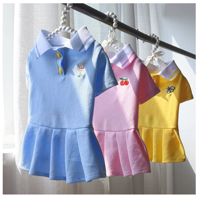 Vestido Polo de Algodón para Perros Pequeños