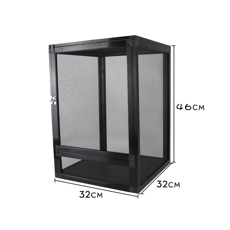 Reptile Terrarium with Front Opening Mesh Door