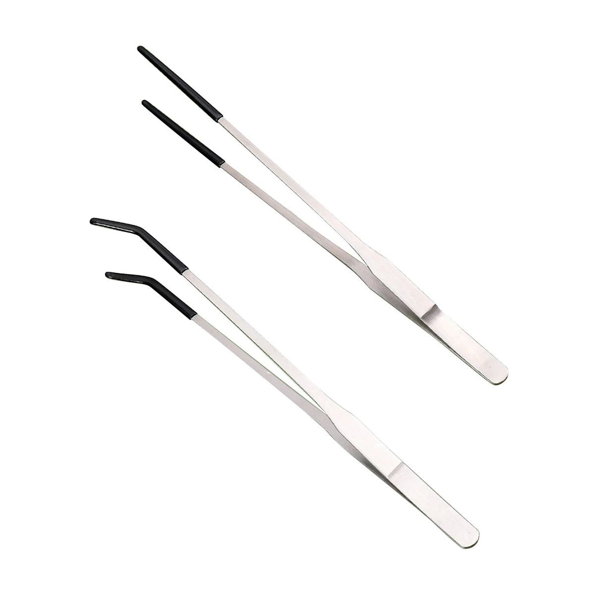 Stainless Steel Reptile Feeding Tongs with Protective Rubber Tips