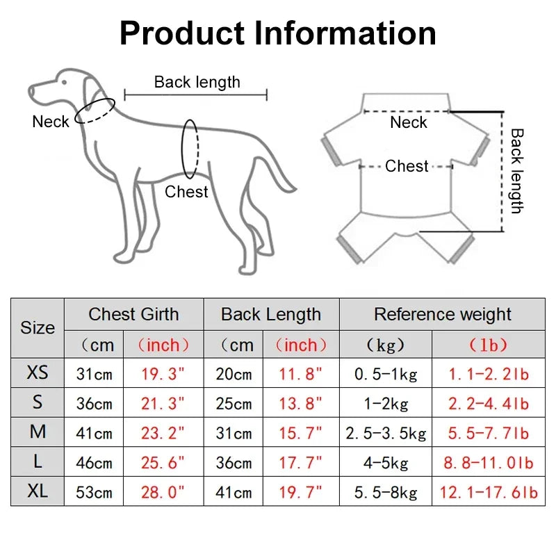 Soft Cotton Dog Pajamas for Small Breeds