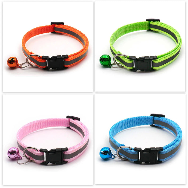 Reflektierende Sicherheits-Halsbänder für Katzen und kleine Hunde (2er-Pack)